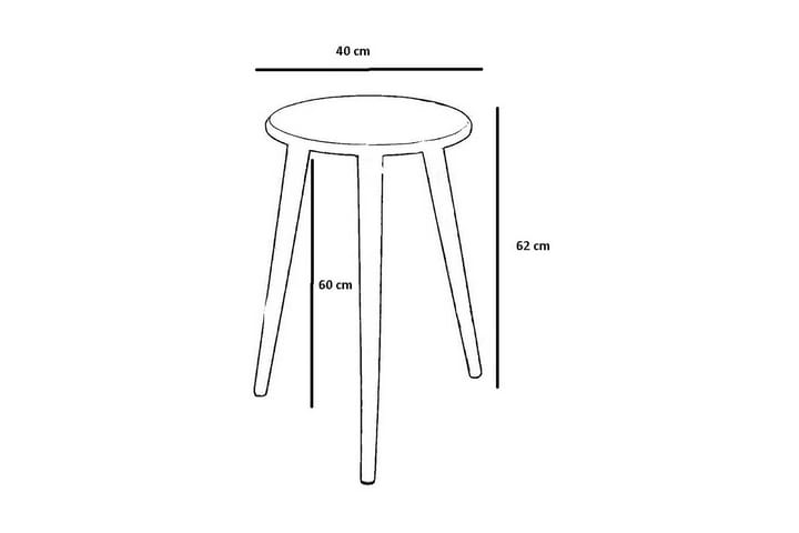 Sivupöytä Morivo 40x60x40 cm Pyöreä - Tammi - Tarjotinpöytä & pikkupöytä - Lamppupöytä
