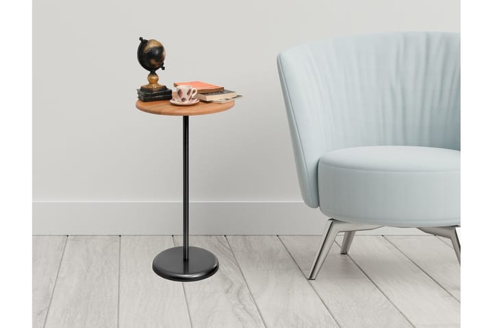 Sivupöytä Morivo 40x75x40 cm Pyöreä - Musta - Tarjotinpöytä & pikkupöytä - Lamppupöytä