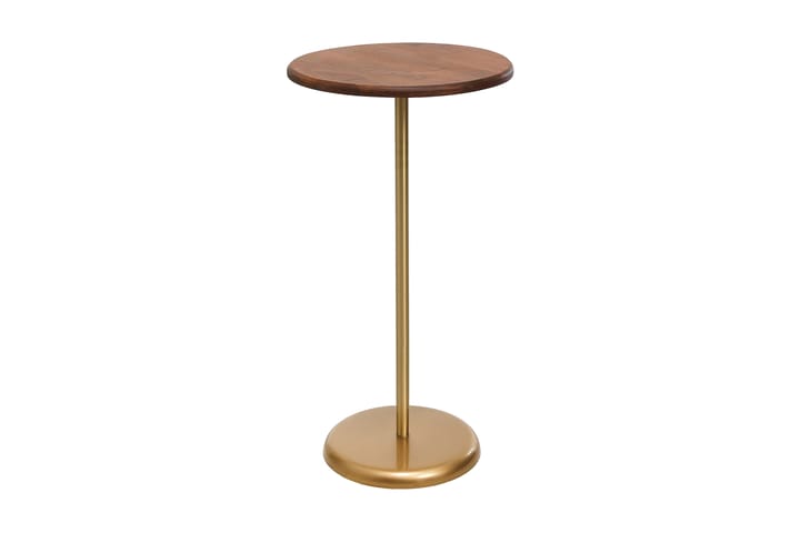 Sivupöytä Morivo 40x75x40 cm Pyöreä - Kulta/Ruskea - Tarjotinpöytä & pikkupöytä - Lamppupöytä