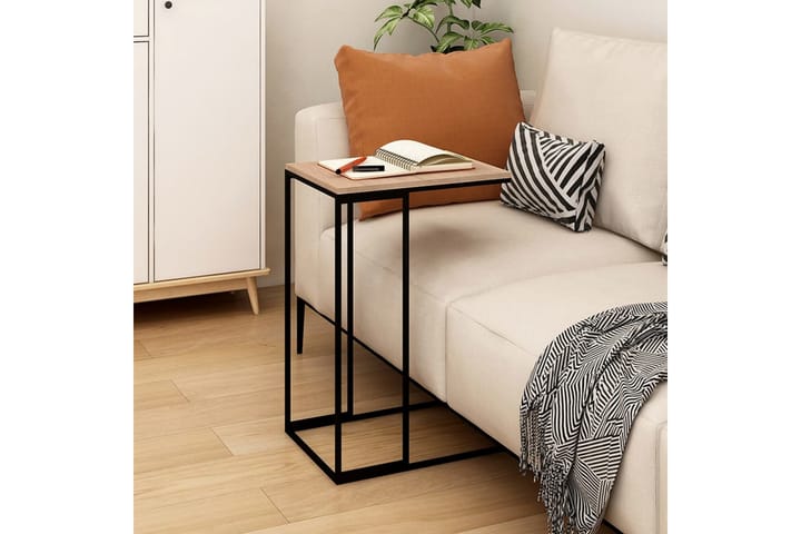 Sivupöytä musta 40x30x59 cm lastulevy - Musta - Lamppupöytä - Tarjotinpöytä & pikkupöytä