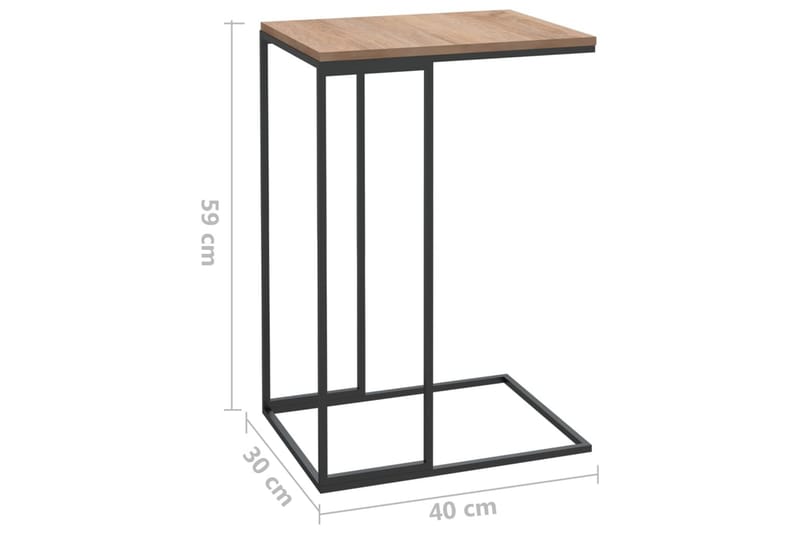 Sivupöytä musta 40x30x59 cm lastulevy - Musta - Lamppupöytä - Tarjotinpöytä & pikkupöytä