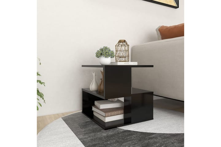 Sivupöytä musta 40x40x40 cm lastulevy - Lamppupöytä - Tarjotinpöytä & pikkupöytä