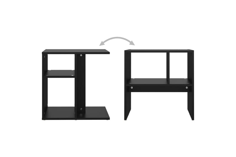 Sivupöytä musta 50x30x50 cm lastulevy - Huonekalut - Pöytä & ruokailuryhmä - Apupöytä & sivupöytä - Lamppupöytä