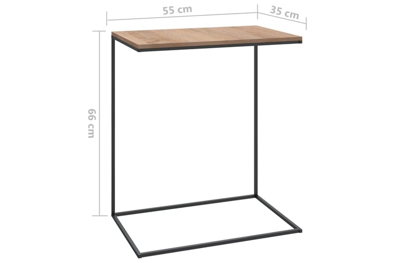 Sivupöytä musta 55x35x66 cm lastulevy - Musta - Huonekalut - Pöytä & ruokailuryhmä - Apupöytä & sivupöytä - Lamppupöytä