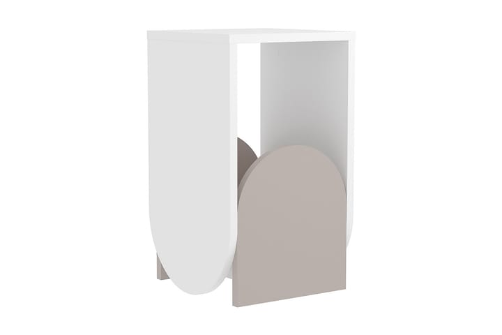 Sivupöytä Nunn 32 cm - Valkoinen/Beige/Vaaleanruskea - Tarjotinpöytä & pikkupöytä - Lamppupöytä