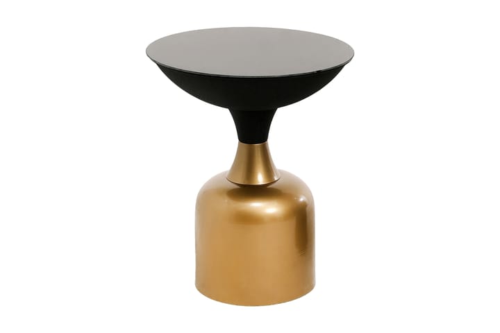 Sivupöytä Omango 42x46x42 cm Pyöreä - Kulta/Musta - Lamppupöytä - Tarjotinpöytä & pikkupöytä