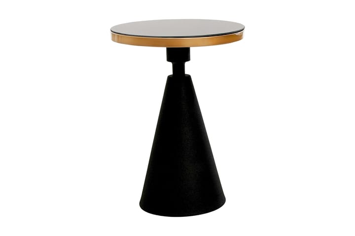 Sivupöytä Omango 42x55x42 cm Pyöreä - Kulta/Musta - Tarjotinpöytä & pikkupöytä - Lamppupöytä