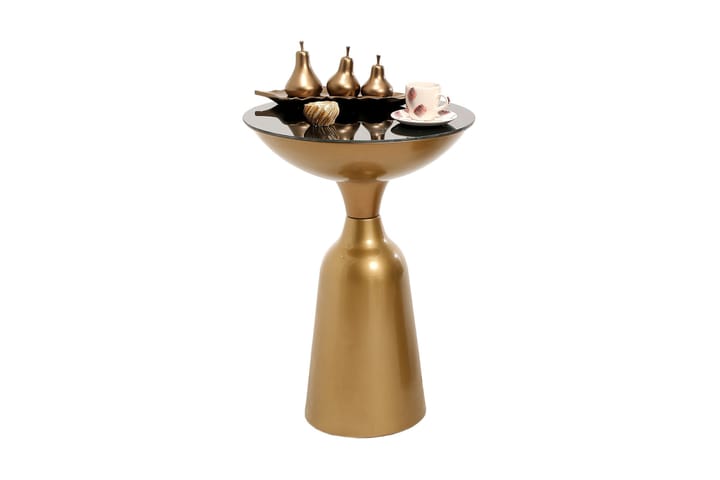 Sivupöytä Omango 42x56x42 cm Pyöreä - Kulta - Tarjotinpöytä & pikkupöytä - Lamppupöytä