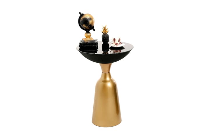Sivupöytä Omango 42x56x42 cm Pyöreä - Kulta/Musta - Tarjotinpöytä & pikkupöytä - Lamppupöytä