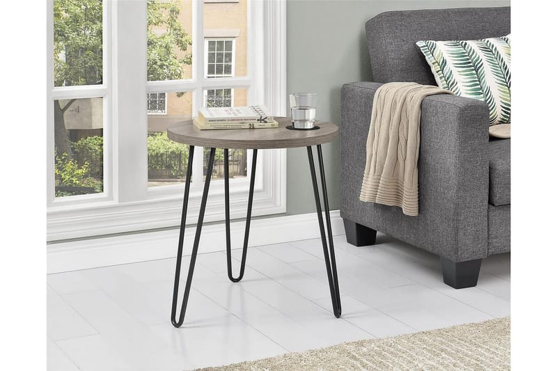 Sivupöytä Owen 50 cm Harmaa - Dorel Home - Huonekalut - Pöytä & ruokailuryhmä - Apupöytä & sivupöytä - Lamppupöytä