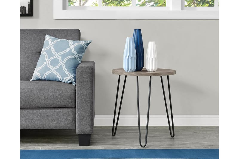 Sivupöytä Owen 50 cm Harmaa - Dorel Home - Huonekalut - Pöytä & ruokailuryhmä - Apupöytä & sivupöytä - Lamppupöytä