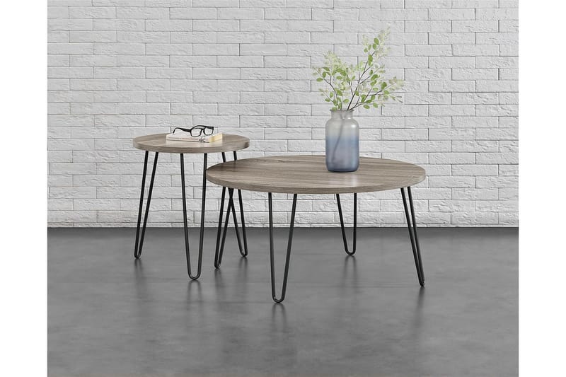 Sivupöytä Owen 50 cm Harmaa - Dorel Home - Huonekalut - Pöytä & ruokailuryhmä - Apupöytä & sivupöytä - Lamppupöytä