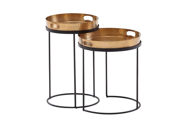 Sivupöytä Rachid 33 cm Pyöreä - Kulta - Tarjotinpöytä & pikkupöytä - Lamppupöytä