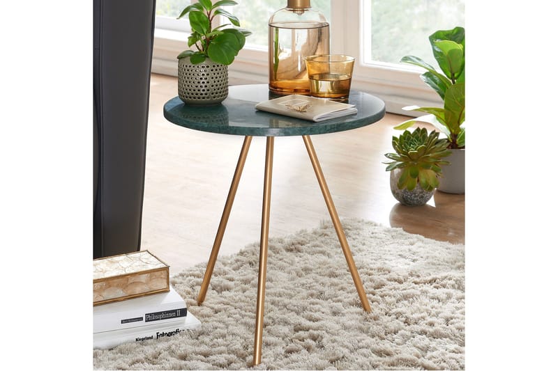 Sivupöytä Rachid 38 cm Pyöreä - Vihreä - Huonekalut - Pöytä & ruokailuryhmä - Apupöytä & sivupöytä - Lamppupöytä