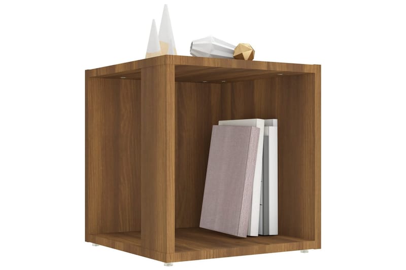 Sivupöytä ruskea tammi 33x33x34,5 cm tekninen puu - Ruskea - Huonekalut - Pöytä & ruokailuryhmä - Apupöytä & sivupöytä - Lamppupöytä