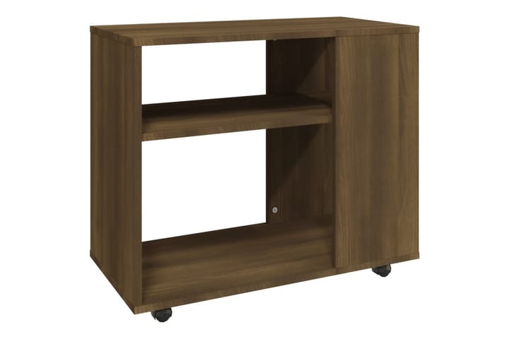 Sivupöytä ruskea tammi 70x35x55 cm tekninen puu - Ruskea - Tarjotinpöytä & pikkupöytä - Lamppupöytä