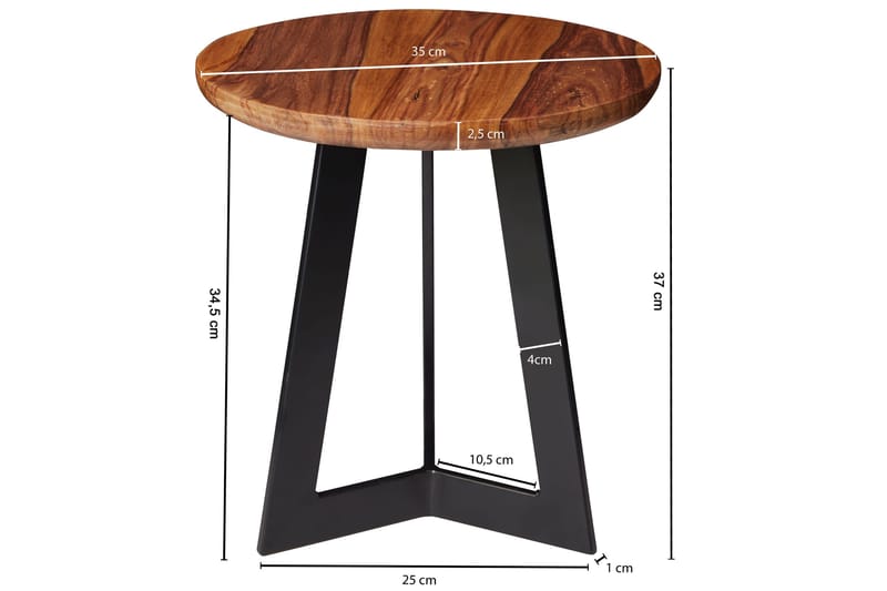 Sivupöytä Sharrell 35 cm - Puu/Luonnonväri - Huonekalut - Pöytä & ruokailuryhmä - Apupöytä & sivupöytä - Lamppupöytä