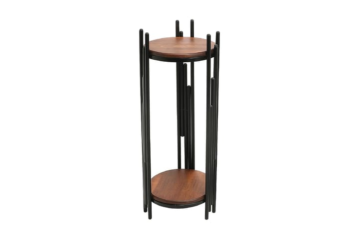 Sivupöytä Skamtby 30x100x30 cm Pyöreä - Musta - Tarjotinpöytä & pikkupöytä - Lamppupöytä