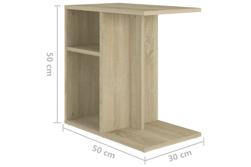 Sivupöytä Sonoma-tammi 50x30x50 cm lastulevy - Lamppupöytä - Tarjotinpöytä & pikkupöytä