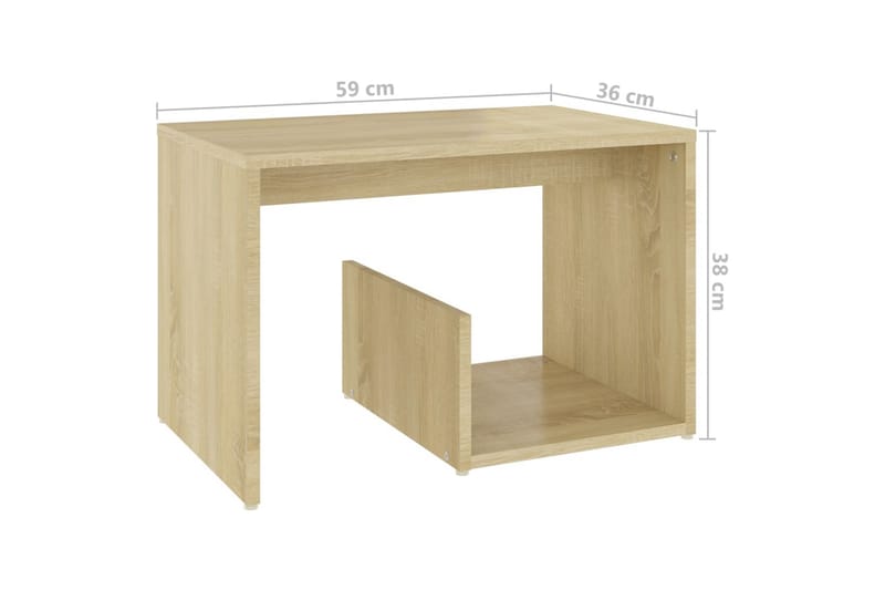 Sivupöytä Sonoma-tammi 59x36x38 cm lastulevy - Huonekalut - Pöytä & ruokailuryhmä - Apupöytä & sivupöytä - Lamppupöytä