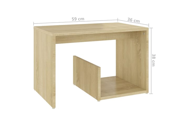 Sivupöytä Sonoma-tammi 59x36x38 cm lastulevy - Lamppupöytä - Tarjotinpöytä & pikkupöytä