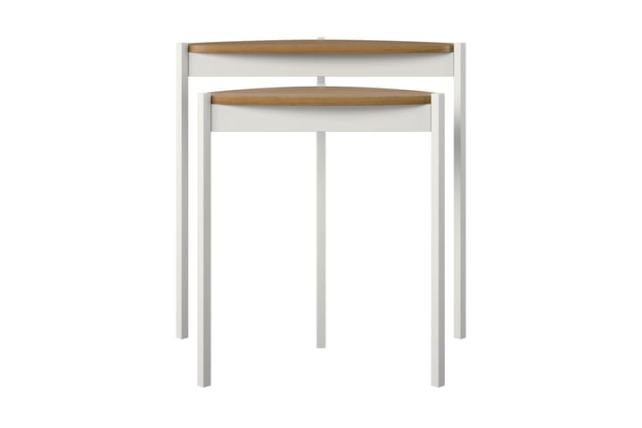Sivupöytä Tallulah - Valkoinen - Tarjotinpöytä & pikkupöytä - Lamppupöytä