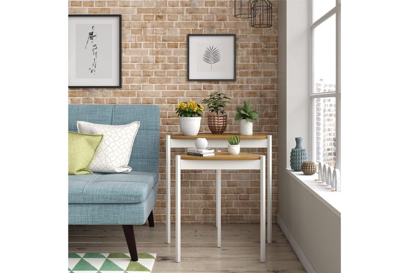 Sivupöytä Tallulah - Valkoinen - Huonekalut - Pöytä & ruokailuryhmä - Apupöytä & sivupöytä - Lamppupöytä