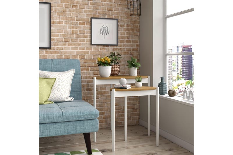 Sivupöytä Tallulah - Valkoinen - Huonekalut - Pöytä & ruokailuryhmä - Apupöytä & sivupöytä - Lamppupöytä