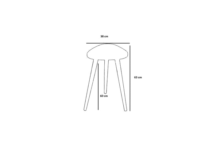 Sivupöytä Tylerin 38x60x38 cm Pyöreä - Tammi - Tarjotinpöytä & pikkupöytä - Lamppupöytä