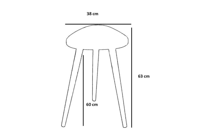 Sivupöytä Tylerin 38x60x38 cm Pyöreä - Ruskea - Tarjotinpöytä & pikkupöytä - Lamppupöytä