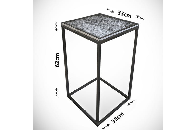 Sivupöytä Ubbeboda 35 cm - Valkoinen - Tarjotinpöytä & pikkupöytä - Lamppupöytä