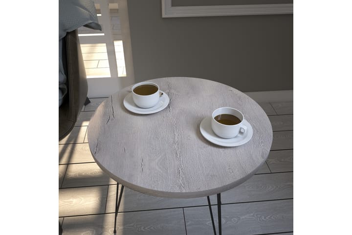 Sivupöytä Ubbeboda 40 cm - Valkoinen - Tarjotinpöytä & pikkupöytä - Lamppupöytä