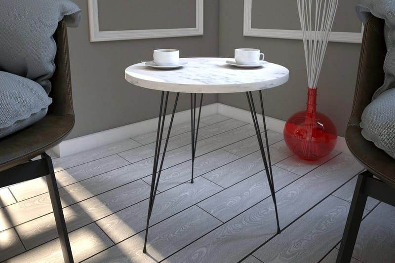 Sivupöytä Ubbeboda 40 cm - Valkoinen/Musta - Huonekalut - Pöytä & ruokailuryhmä - Apupöytä & sivupöytä - Lamppupöytä