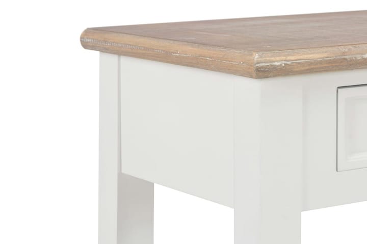 Sivupöytä valkoinen 110x35x80 cm puu - Valkoinen - Lamppupöytä - Tarjotinpöytä & pikkupöytä