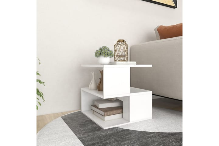 Sivupöytä valkoinen 40x40x40 cm lastulevy - Lamppupöytä - Tarjotinpöytä & pikkupöytä