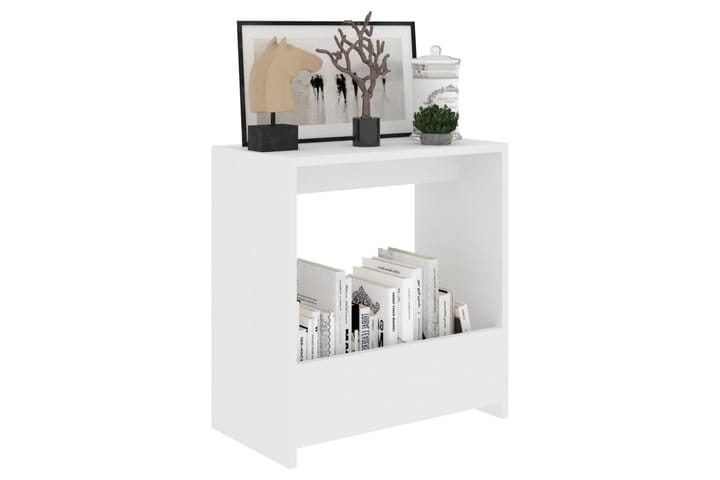 Sivupöytä valkoinen 50x26x50 cm lastulevy - Lamppupöytä - Tarjotinpöytä & pikkupöytä