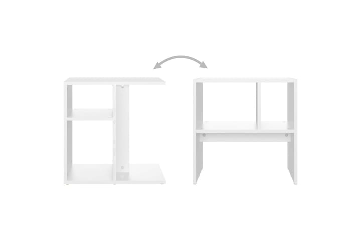Sivupöytä valkoinen 50x30x50 cm lastulevy - Lamppupöytä - Tarjotinpöytä & pikkupöytä