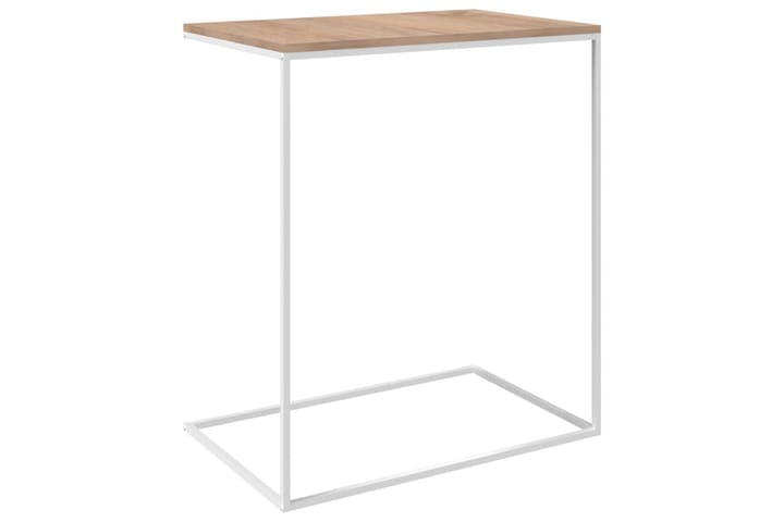 Sivupöytä valkoinen 55x35x66 cm lastulevy - Valkoinen - Lamppupöytä - Tarjotinpöytä & pikkupöytä