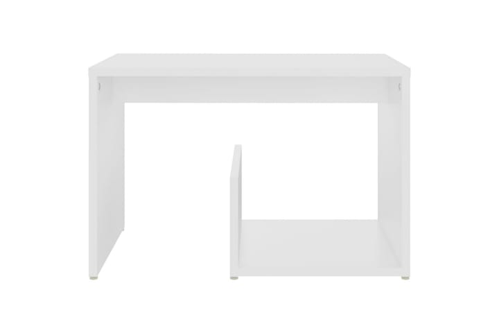 Sivupöytä valkoinen 59x36x38 cm lastulevy - Lamppupöytä - Tarjotinpöytä & pikkupöytä