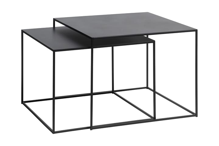 Sivupöytä Venim 2 kpl - Musta - Tarjotinpöytä & pikkupöytä - Lamppupöytä