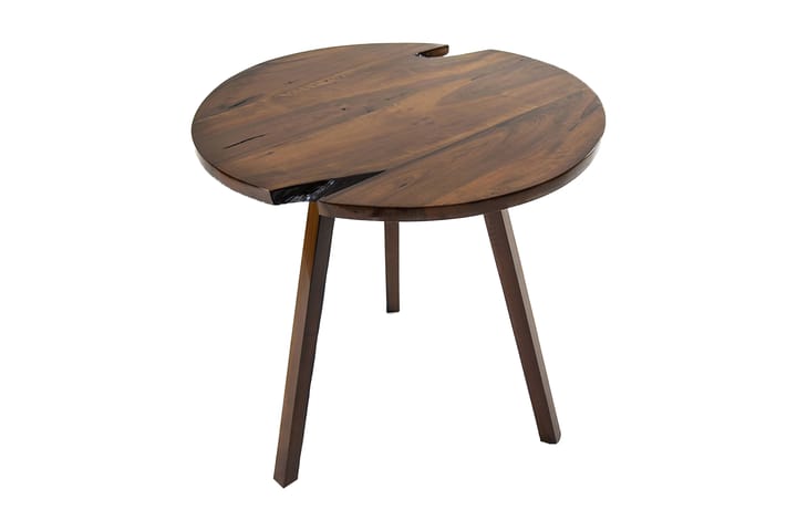Sivupöytä Vernetta 77 cm Pyöreä - Pähkinä - Lamppupöytä - Tarjotinpöytä & pikkupöytä