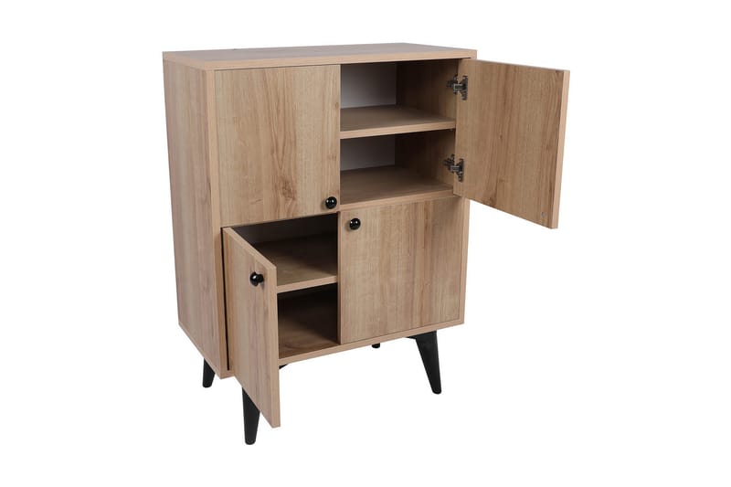 Sivupöytä Wynch 70 cm - Luonnonväri/Musta - Huonekalut - Pöytä & ruokailuryhmä - Apupöytä & sivupöytä - Lamppupöytä