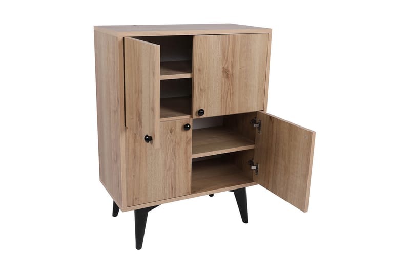 Sivupöytä Wynch 70 cm - Luonnonväri/Musta - Huonekalut - Pöytä & ruokailuryhmä - Apupöytä & sivupöytä - Lamppupöytä