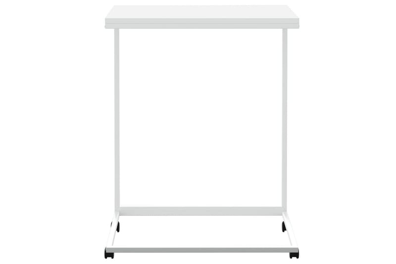 Sivupöytä pyörillä valkoinen 55x35x70 cm tekninen puu - Valkoinen - Huonekalut - Pöytä & ruokailuryhmä - Apupöytä & sivupöytä - Lamppupöytä