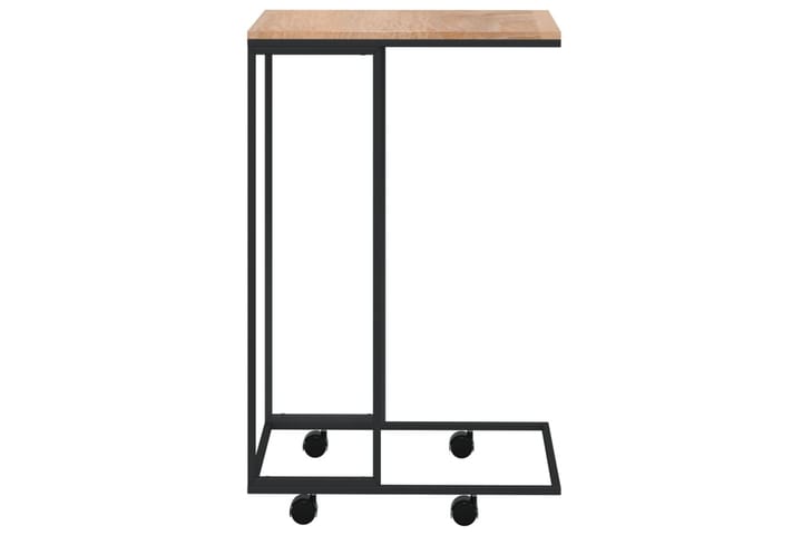 Sivupöytä pyörillä musta 40x30x63,5 cm tekninen puu - Musta - Lamppupöytä - Tarjotinpöytä & pikkupöytä