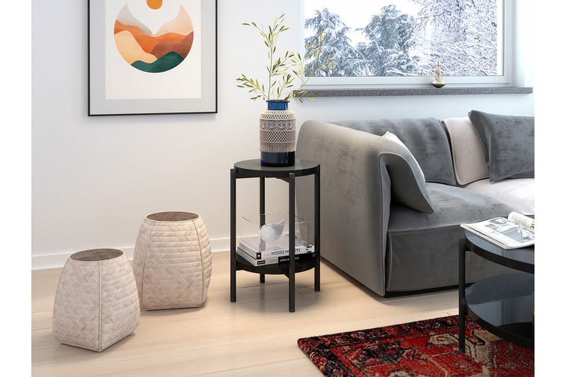 Staffin Sidobord Black - Huonekalut - Pöytä & ruokailuryhmä - Apupöytä & sivupöytä - Lamppupöytä