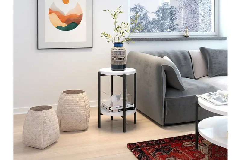 Staffin Sidobord Black - Huonekalut - Pöytä & ruokailuryhmä - Apupöytä & sivupöytä - Lamppupöytä