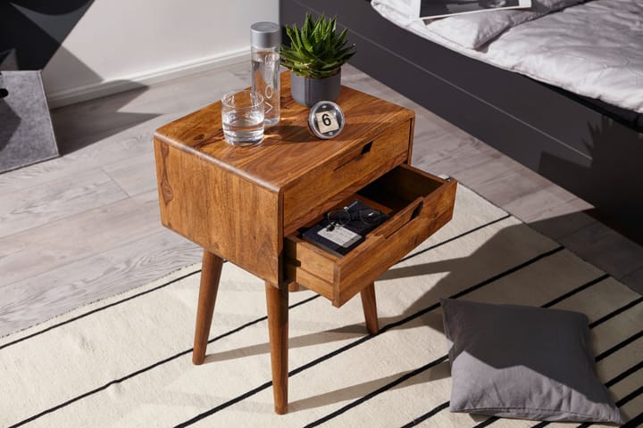 Yöpöytä Raithel 47 cm - Puu/Luonnonväri - Tarjotinpöytä & pikkupöytä - Lamppupöytä