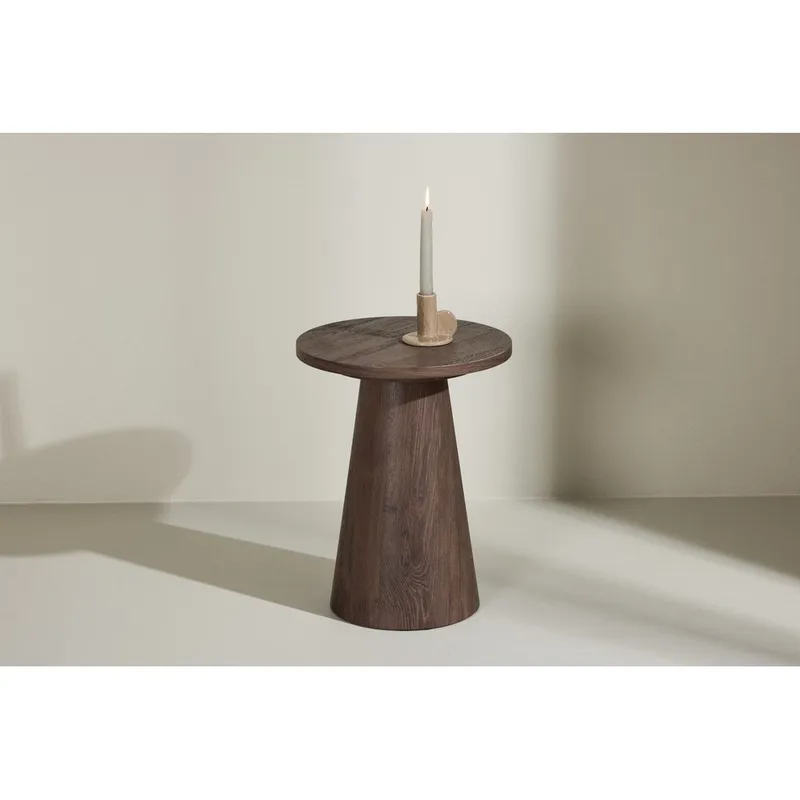 Lanzo Sivupöytä 35 cm - Mokkanahka - Huonekalut - Pöytä & ruokailuryhmä - Apupöytä & sivupöytä - Tarjotinpöytä & pikkupöytä