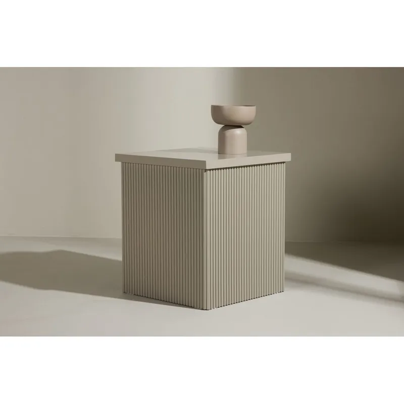 Lenox Sivupöytä 40 cm - Beige - Huonekalut - Pöytä & ruokailuryhmä - Apupöytä & sivupöytä - Tarjotinpöytä & pikkupöytä